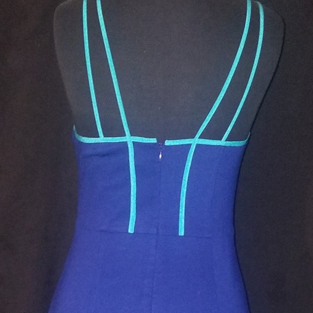 Trina Turk Yvette Contrast Sleeveless Silk Trim Dress, Size 4 - Picture 6 of 9